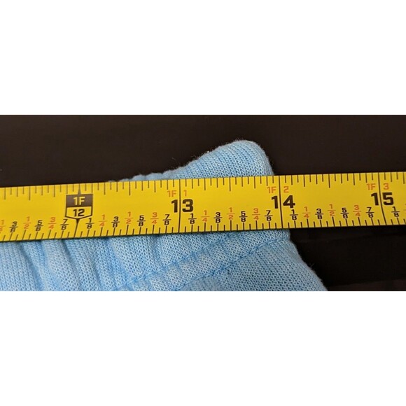 Aviator Nation Smiley Sweatpants Women's Size Medium Sky Blue Drawstring Joggers - Picture 7 of 8